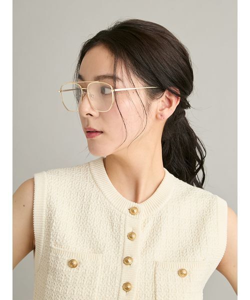 Mila Owen(ミラオーウェン)の「【EYE-CONIC SUMMER】ダブルブリッジダテメガネ(サングラス・レディース・シルバー/ゴールド・F)」の22枚目の写真