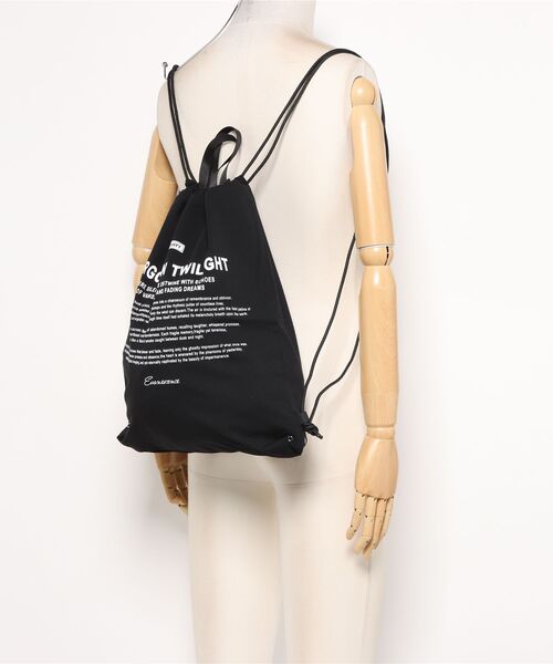 SITRY(シトリー)の「Square Mesh Knapsack/スクエアメッシュ ナップサック ジムバッグ(バックパック/リュック・メンズ・リアルツリーカモ/ブラック・FREE)」の15枚目の写真