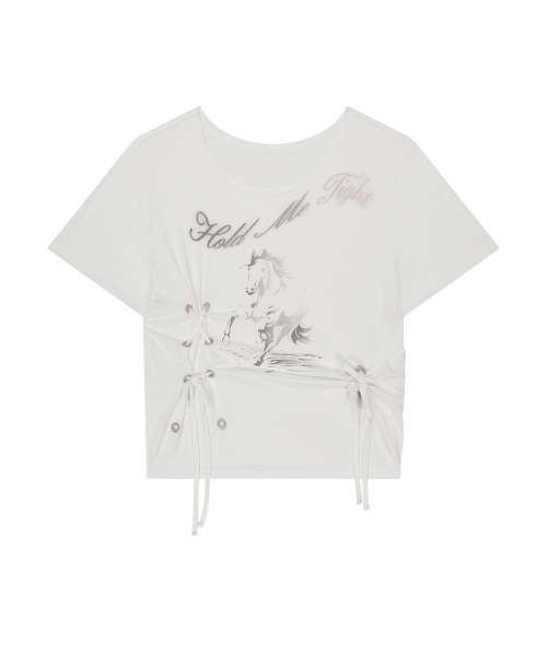 as you are(アズユーアー)の「ホースアイレットオーバーサイズTシャツホワイト(Tシャツ/カットソー・レディース・その他・OS)」の4枚目の写真