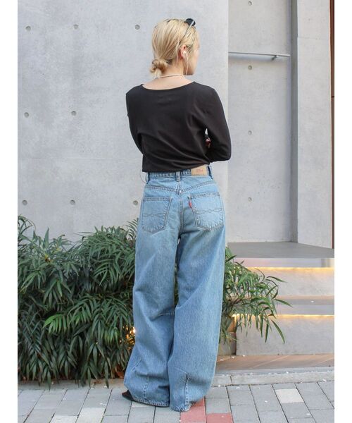 Ungrid(アングリッド)の「シアーヘンリーロンTee(Tシャツ/カットソー・レディース・ピンク/オフホワイト/ブラック/イエロー・FREE)」の12枚目の写真