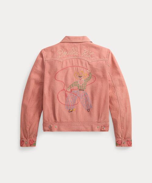 RRL(ダブル アール エル)の「エンブロイダリー コットンリネン シャツ ジャケット(カバーオール・レディース・レッド・1/2/3/4)」の6枚目の写真