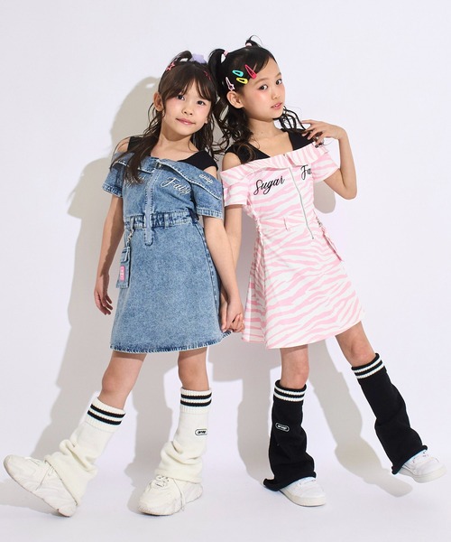 ANAP kids(アナップキッズ)の「ポシェット付 オフショル風 ワンピース(ワンピース・キッズ・ライトブルー/ピンク・120/130/110)」の6枚目の写真