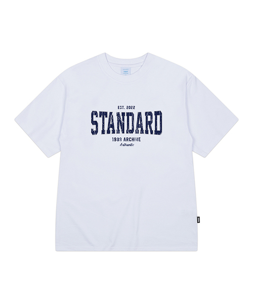 1989STANDARD(1989スタンダード)の「CRACK STANDARD クールコットンオーバーサイズ半袖 (SISSTD-0257)(Tシャツ/カットソー・メンズ・ブラック/ライトグレー/ホワイト・MEDIUM/LARGE/X-LARGE)」の2枚目の写真
