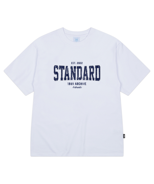 1989STANDARD(1989スタンダード)の「CRACK STANDARD クールコットンオーバーサイズ半袖 (SISSTD-0257)(Tシャツ/カットソー・メンズ・ブラック/ライトグレー/ホワイト・MEDIUM/LARGE/X-LARGE)」の4枚目の写真