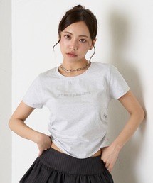 ラインストーンロゴチビTシャツ