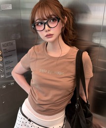 ラインストーンロゴチビTシャツ