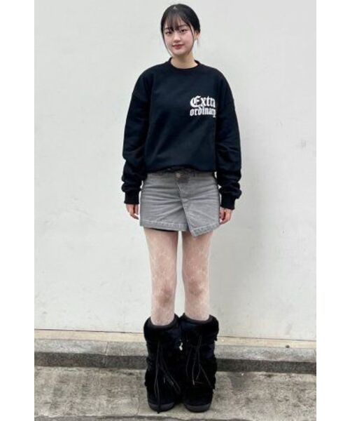 EXTRAORDINARY(エクストラオーディナリー)の「WRAP SKIRT L/GRAY(スカート・レディース・その他・SMALL/X-SMALL)」の3枚目の写真