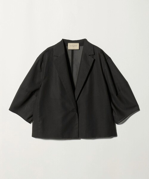 UNITED ARROWS(ユナイテッドアローズ)の「シアー ショート ジャケット ‐ウォッシャブル‐(テーラードジャケット・レディース・オフホワイト/ブラック/ダークグレー・FREE)」の14枚目の写真