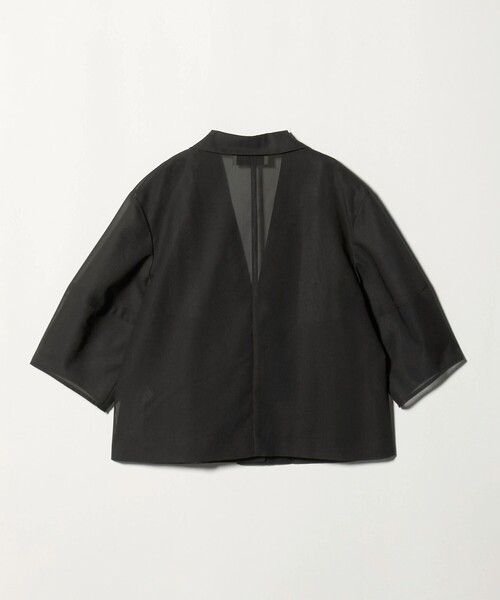UNITED ARROWS(ユナイテッドアローズ)の「シアー ショート ジャケット ‐ウォッシャブル‐(テーラードジャケット・レディース・オフホワイト/ブラック/ダークグレー・FREE)」の15枚目の写真