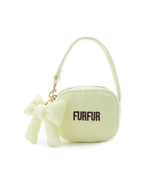リボンチャーム付きパイルキルティングポーチ（ポーチ）｜FURFUR