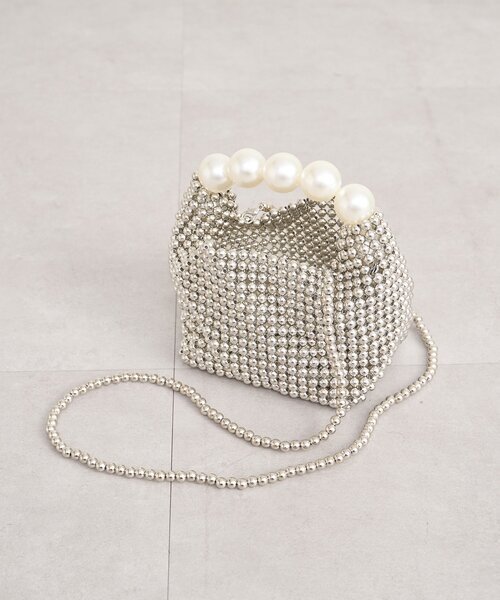 mystic（ミスティック）の「ビーズハンドルminiBAG（ハンドバッグ・レディース・シルバー/アイボリー・ONE SIZE）」の12枚目の写真