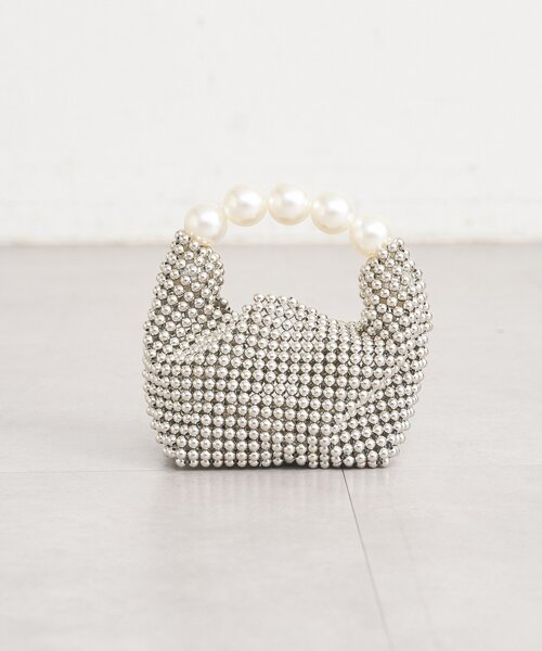 mystic（ミスティック）の「ビーズハンドルminiBAG（ハンドバッグ・レディース・シルバー/アイボリー・ONE SIZE）」の13枚目の写真