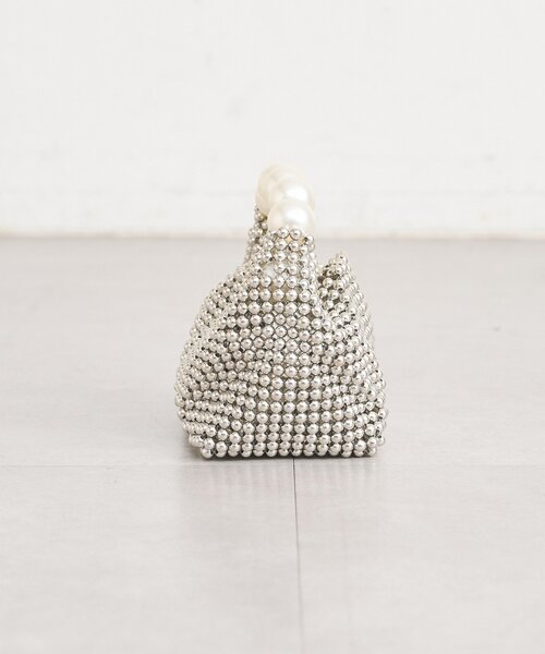 mystic（ミスティック）の「ビーズハンドルminiBAG（ハンドバッグ・レディース・シルバー/アイボリー・ONE SIZE）」の14枚目の写真