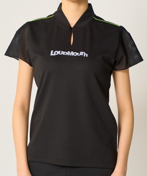 Loudmouth(ラウドマウス)の「【Loudmouth:ラウドマウス】レディースワッフル素材シャツ ゴルフ(シャツ/ブラウス・レディース・ブラック/ホワイト/グリーン・X-LARGE/LARGE/SMALL)」の2枚目の写真