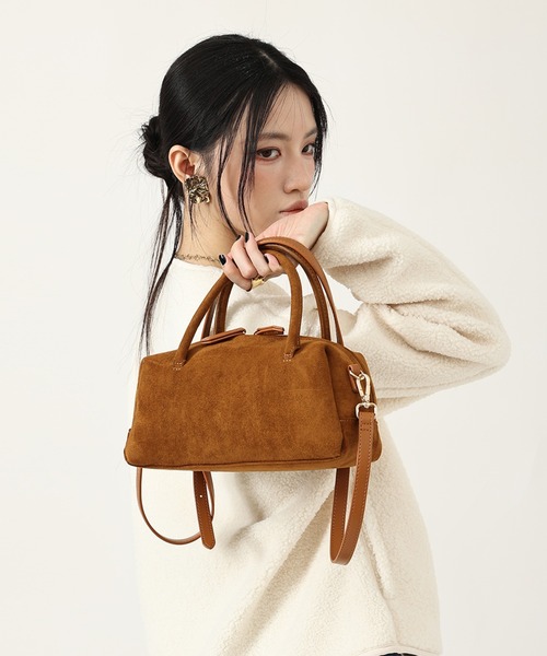 style code(スタイルコード)の「ZOZO限定【STYLE CODE/スタイルコード】2WAYスエード調ミニボストンバッグ(ショルダーバッグ・レディース・グレイッシュベージュ/キャメル/ブルーグレー/カーキ/ブラック・FREE)」の19枚目の写真