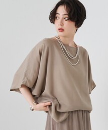 【セットアップ対応】キュプラフィブリルアシンメトリーブラウス