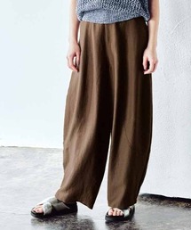 MEDE19F リネン混バレルパンツ