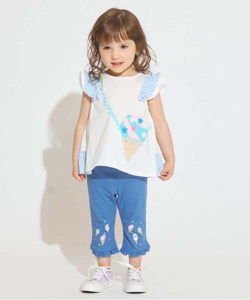 baby cheer（ベイビーチアー）の「【サーティワン アイスクリーム】ポシェットTシャツ（Tシャツ/カットソー・キッズ・オフホワイト/ラベンダー/ピンク・120cm/110cm/100cm/90cm/80ｃｍ）」の6枚目の写真