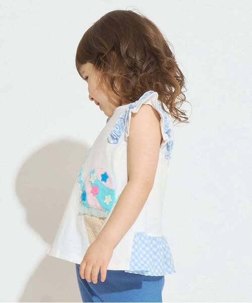 baby cheer（ベイビーチアー）の「【サーティワン アイスクリーム】ポシェットTシャツ（Tシャツ/カットソー・キッズ・オフホワイト/ラベンダー/ピンク・120cm/110cm/100cm/90cm/80ｃｍ）」の8枚目の写真