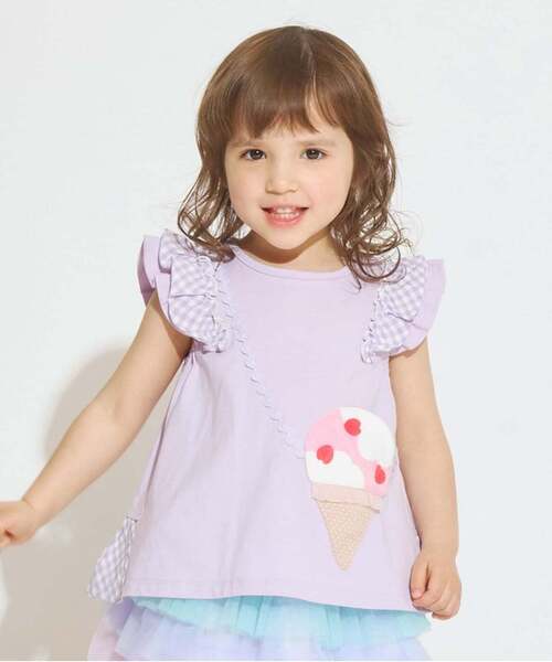 baby cheer（ベイビーチアー）の「【サーティワン アイスクリーム】ポシェットTシャツ（Tシャツ/カットソー・キッズ・オフホワイト/ラベンダー/ピンク・120cm/110cm/100cm/90cm/80ｃｍ）」の14枚目の写真