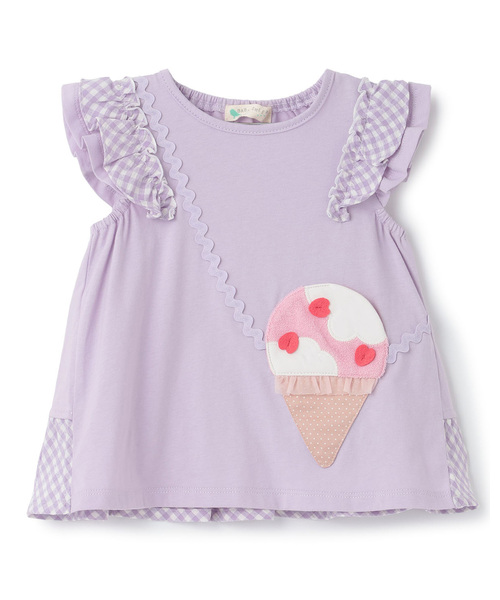 baby cheer（ベイビーチアー）の「【サーティワン アイスクリーム】ポシェットTシャツ（Tシャツ/カットソー・キッズ・オフホワイト/ラベンダー/ピンク・120cm/110cm/100cm/90cm/80ｃｍ）」の18枚目の写真