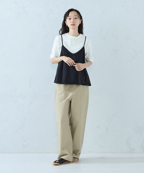 COMME CA ISM（コムサイズム）の「【セットアイテム】2WAY キャミソール（Tシャツ/カットソー・レディース・ベージュ/ブラック/サックスブルー・LARGE/MEDIUM）」の20枚目の写真
