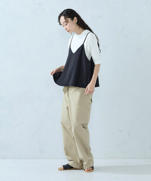 COMME CA ISM（コムサイズム）の「【セットアイテム】2WAY キャミソール（Tシャツ/カットソー・レディース・ベージュ/ブラック/サックスブルー・LARGE/MEDIUM）」の19枚目の写真