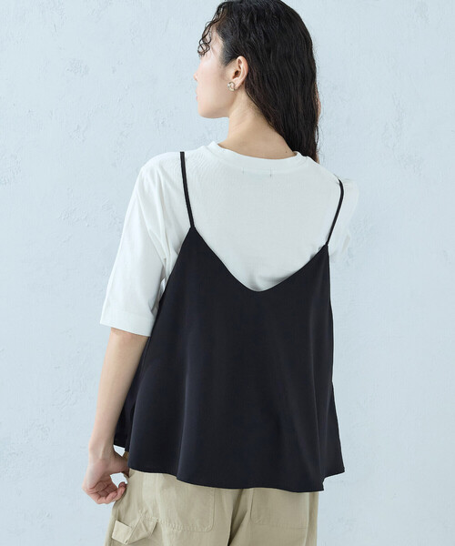 COMME CA ISM（コムサイズム）の「【セットアイテム】2WAY キャミソール（Tシャツ/カットソー・レディース・ベージュ/ブラック/サックスブルー・LARGE/MEDIUM）」の13枚目の写真