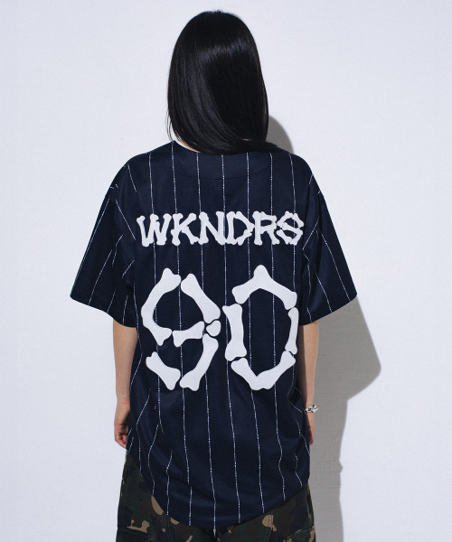 WKNDRS(ウィーキャンドース)の「BONE LEAGUE JERSEY (NAVY)(Tシャツ/カットソー・レディース・その他・LARGE/MEDIUM)」の9枚目の写真