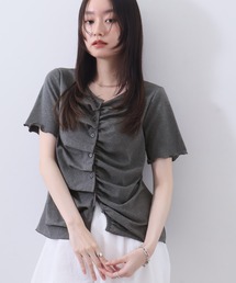 NOGLE | 【NOGLE/ノグル】フリルギャザー半袖トップス(その他トップス)