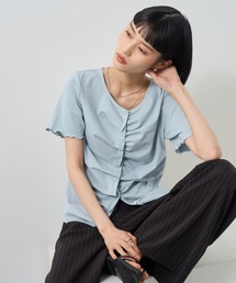 NOGLE | 【NOGLE/ノグル】フリルギャザー半袖トップス(その他トップス)