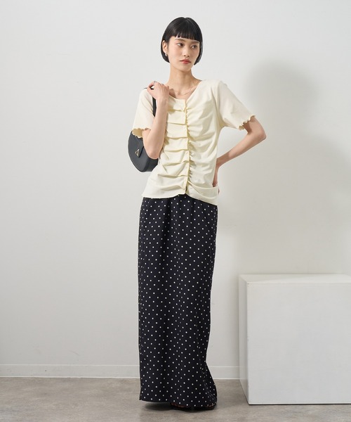 NOGLE（ノグル）の「【NOGLE/ノグル】フリルギャザー半袖トップス（その他トップス・レディース・グレー/アイボリー/ブルー/ブラック・FREE）」の19枚目の写真