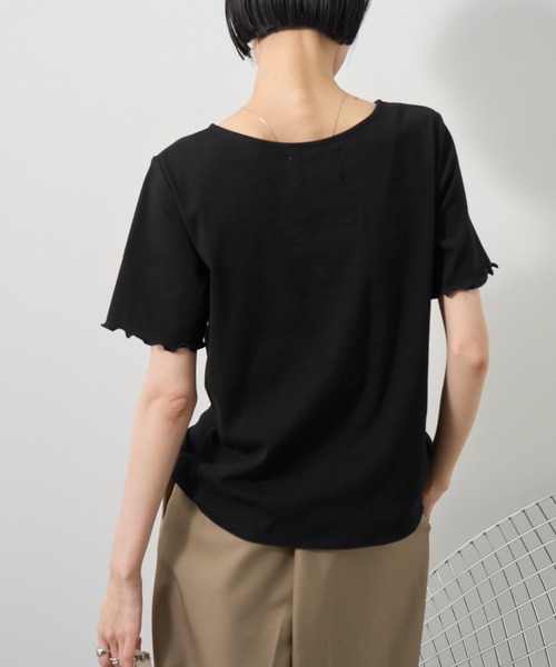 NOGLE（ノグル）の「【NOGLE/ノグル】フリルギャザー半袖トップス（その他トップス・レディース・グレー/アイボリー/ブルー/ブラック・FREE）」の12枚目の写真