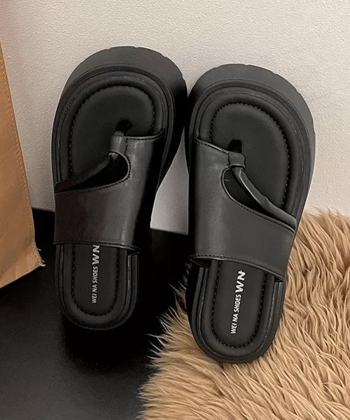 Miniministore（ミニミニストア）の「厚底サンダル トングサンダル レディース（サンダル・レディース・シルバー/アイボリー/ブラック・23.5cm/23.0cm/22.5cm/24.0cm/25.0cm/24.5cm）」の16枚目の写真