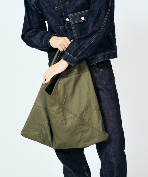 THRIFTY LOOK（スリフティールック）の「THRIFTY LOOK スリフティルック / BDU TRIANGLE TOTE LARGE（トートバッグ・メンズ・ブラック/オリーブ・FREE）」の12枚目の写真