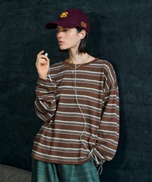 soerte | Loose Multi Border L/S Tee / ルーズマルチボーダーロンT(Tシャツ/カットソー)