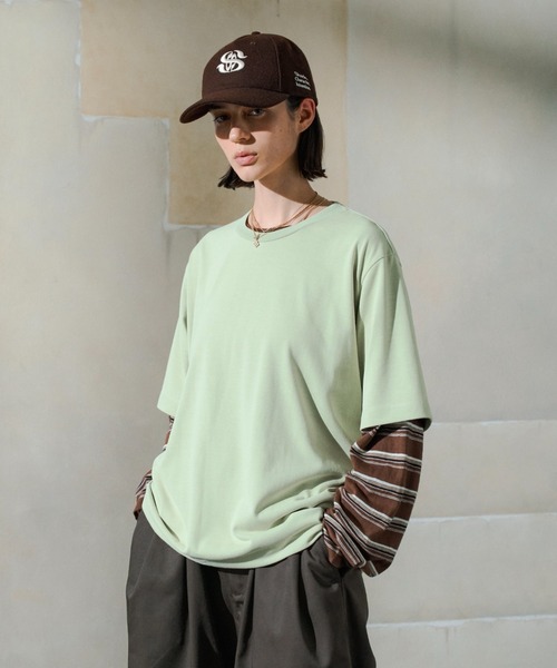 soerte(ソエルテ)の「Loose Multi Border L/S Tee / ルーズマルチボーダーロンT(Tシャツ/カットソー・メンズ・グレー/ブラウン・1/2/3)」の11枚目の写真