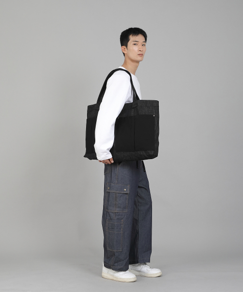 SAINTCREW(セントクルー)の「ダブルカーゴポケットEXワイドエコバッグDCP-160デニムブラック(エコバッグ/サブバッグ・メンズ・その他・フリー)」の13枚目の写真