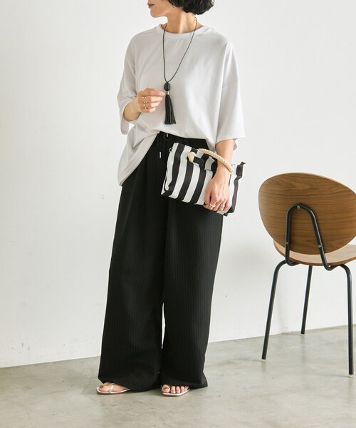 ear PAPILLONNER(イアパピヨネ)の「【TERESA CAMBI(テレサカンビ)】ear別注ストライプショルダーバッグ(ショルダーバッグ・レディース・ホワイト・FREE)」の17枚目の写真