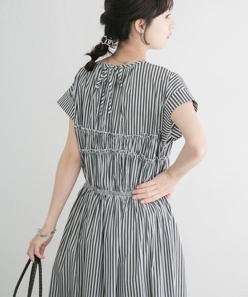 ITEMS URBANRESEARCH（アイテムズ アーバンリサーチ）の「『洗濯可』ランダムシャーリングワンピース（ワンピース・レディース・ブルー系その他/ネイビー/ブラック系その他・FREE）」の5枚目の写真
