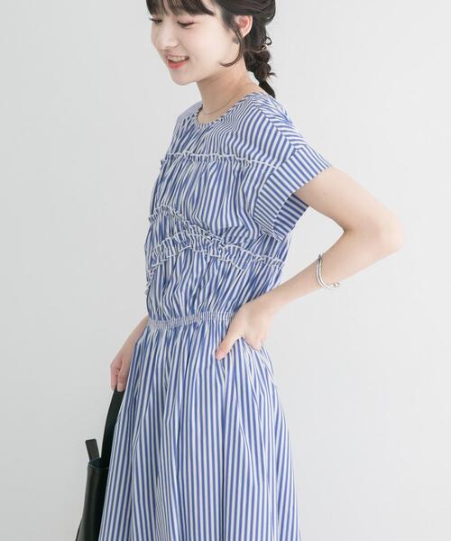 ITEMS URBANRESEARCH（アイテムズ アーバンリサーチ）の「『洗濯可』ランダムシャーリングワンピース（ワンピース・レディース・ブルー系その他/ネイビー/ブラック系その他・FREE）」の18枚目の写真