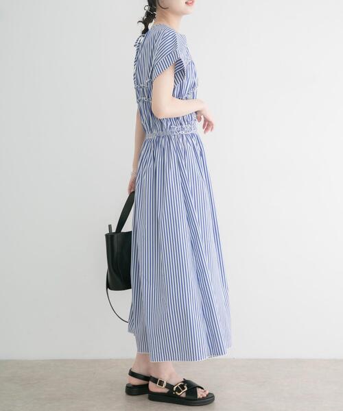 ITEMS URBANRESEARCH（アイテムズ アーバンリサーチ）の「『洗濯可』ランダムシャーリングワンピース（ワンピース・レディース・ブルー系その他/ネイビー/ブラック系その他・FREE）」の16枚目の写真
