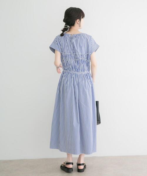 ITEMS URBANRESEARCH（アイテムズ アーバンリサーチ）の「『洗濯可』ランダムシャーリングワンピース（ワンピース・レディース・ブルー系その他/ネイビー/ブラック系その他・FREE）」の14枚目の写真