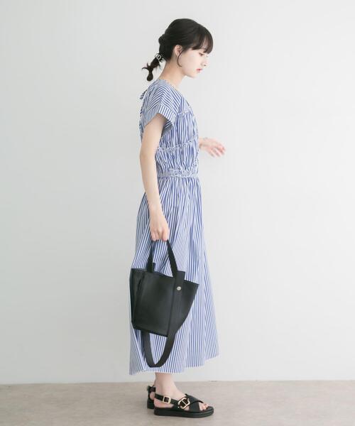 ITEMS URBANRESEARCH（アイテムズ アーバンリサーチ）の「『洗濯可』ランダムシャーリングワンピース（ワンピース・レディース・ブルー系その他/ネイビー/ブラック系その他・FREE）」の13枚目の写真