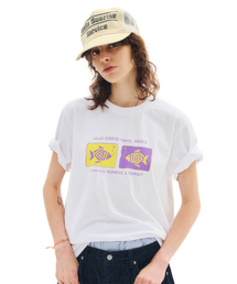 HELLO SUNRISE（ハローサンライズ）の「Geometric Fish Tee_White（Tシャツ/カットソー）」
