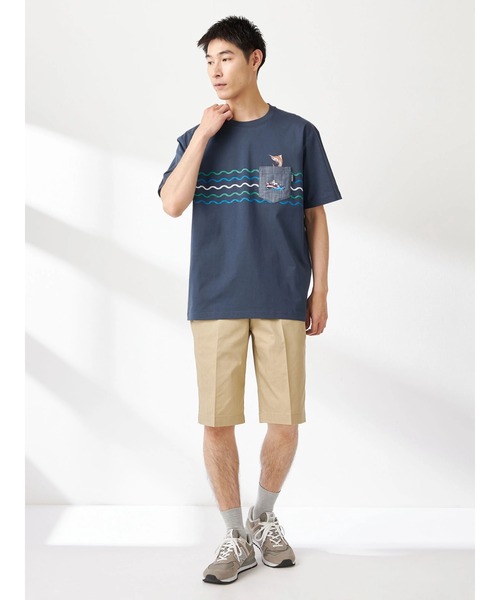 McGREGOR(マックレガー)の「ベアポケットボーダーTシャツ(Tシャツ/カットソー・メンズ・グレー/ネイビー/アイボリー・L/M)」の5枚目の写真