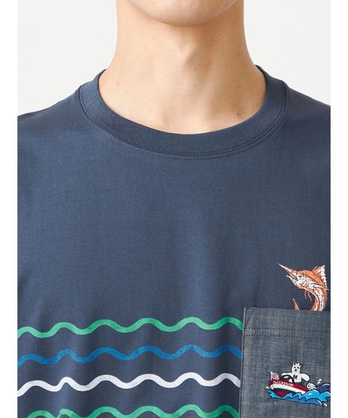 McGREGOR(マックレガー)の「ベアポケットボーダーTシャツ(Tシャツ/カットソー・メンズ・グレー/ネイビー/アイボリー・L/M)」の8枚目の写真