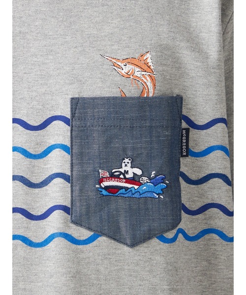 McGREGOR(マックレガー)の「ベアポケットボーダーTシャツ(Tシャツ/カットソー・メンズ・グレー/ネイビー/アイボリー・L/M)」の13枚目の写真