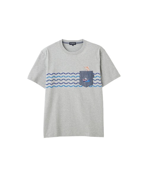McGREGOR(マックレガー)の「ベアポケットボーダーTシャツ(Tシャツ/カットソー・メンズ・グレー/ネイビー/アイボリー・L/M)」の16枚目の写真