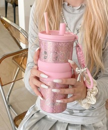 .KOM（ドットコム）の「『.KOM/ドットケーオーエム』ストロータンブラー メタリック リボンチャーム付き【GC】（水筒）」